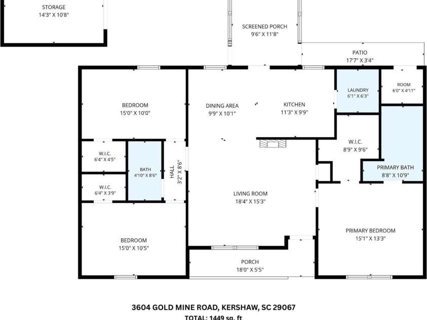 3604 Gold Mine Highway, Kershaw, SC 29067.  MLS# CAR4412624, YatesRealty ID 42336. 