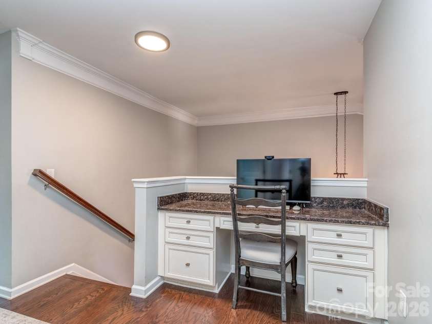 5951 Carrollton Lane, Charlotte, NC 28210.  MLS# CAR4409578, YatesRealty ID 42367. Dedicated built-in office space