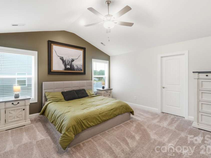 193 Adams Tree Way, Troutman, NC 28166.  MLS# CAR4405517, YatesRealty ID 42384. Primary Bedroom