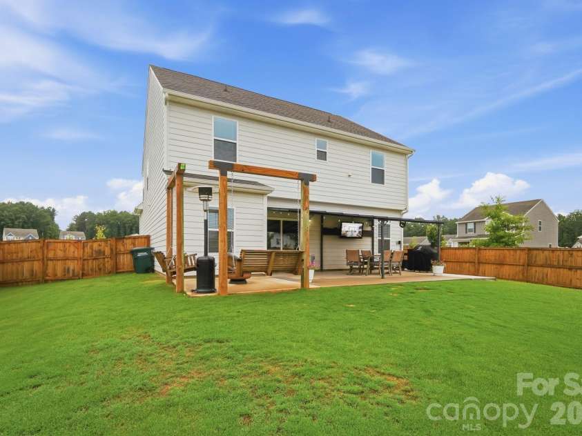 193 Adams Tree Way, Troutman, NC 28166.  MLS# CAR4405517, YatesRealty ID 42384. Sodded Back yard