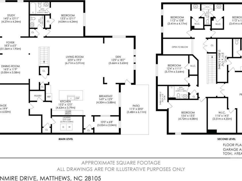 11422 Glanmire Drive, Matthews, NC 28105.  MLS# CAR4409361, YatesRealty ID 42396. 
