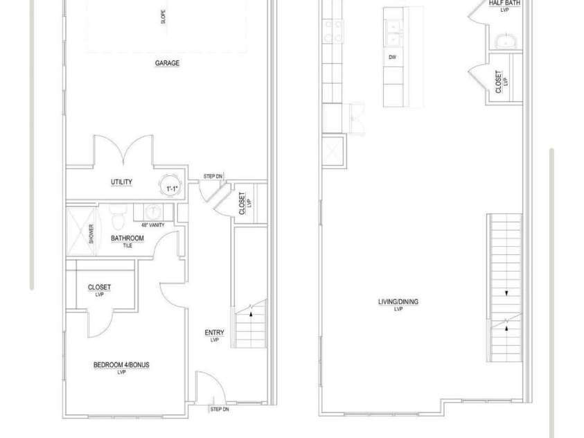5003 Nimes Road, Charlotte, NC 28208.  MLS# CAR4076166, YatesRealty ID 424. Floor Plan, showing the lower and main floors (page 1/2)