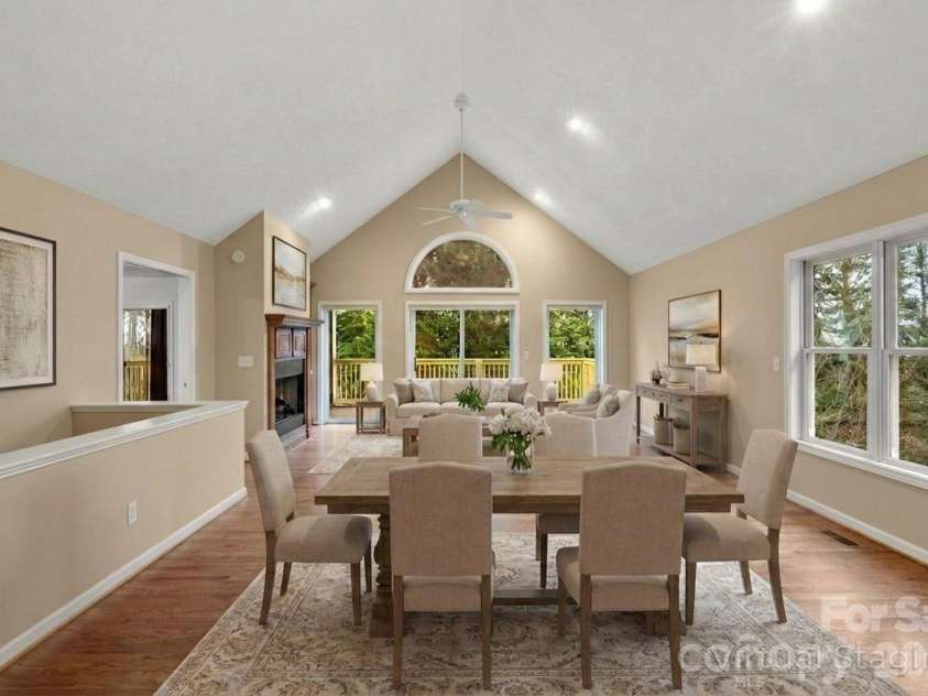 242 Carriage Summitt Way, Hendersonville, NC 28791.  MLS# CAR4335765, YatesRealty ID 42411. Great room virtually staged