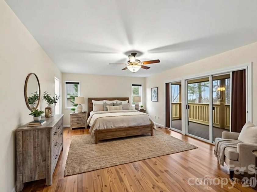 242 Carriage Summitt Way, Hendersonville, NC 28791.  MLS# CAR4335765, YatesRealty ID 42411. Primary bedroom virtually staged