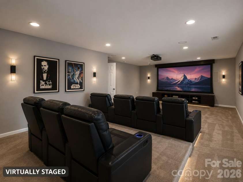 5307 Hackberry Lane, Concord, NC 28027.  MLS# CAR4409364, YatesRealty ID 42445. Media Room Virtually Staged