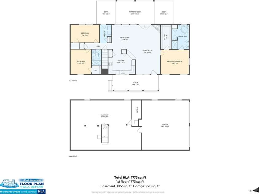 92 Bend View Drive, Marshall, NC 28753.  MLS# CAR4411410, YatesRealty ID 42457. Floor Plan - 92 Bend View Drive