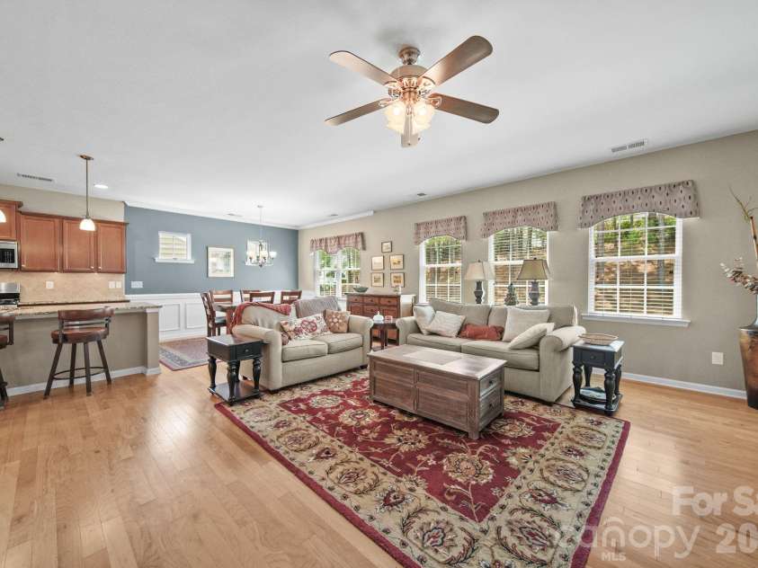 4286 Perth Road, Fort Mill, SC 29707.  MLS# CAR4408624, YatesRealty ID 42483. Living room / Kitchen/ Breakfast area