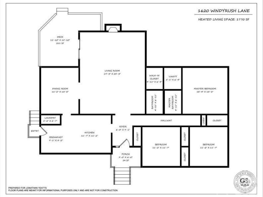 1620 Windyrush Lane, Gastonia, NC 28054.  MLS# CAR4395424, YatesRealty ID 42492. 