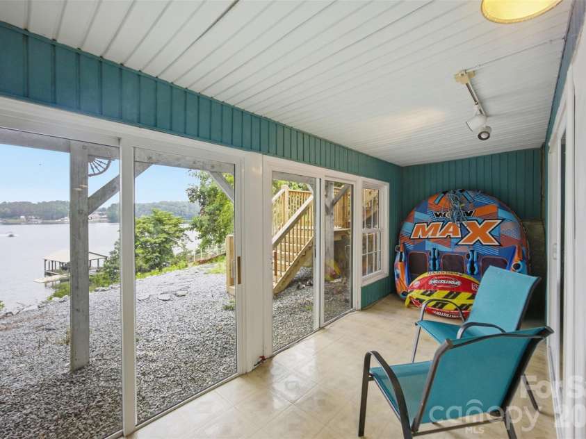 7016 Hyde Street, Sherrills Ford, NC 28673.  MLS# CAR4409956, YatesRealty ID 42495. Porch Lower Level with awesome lake views