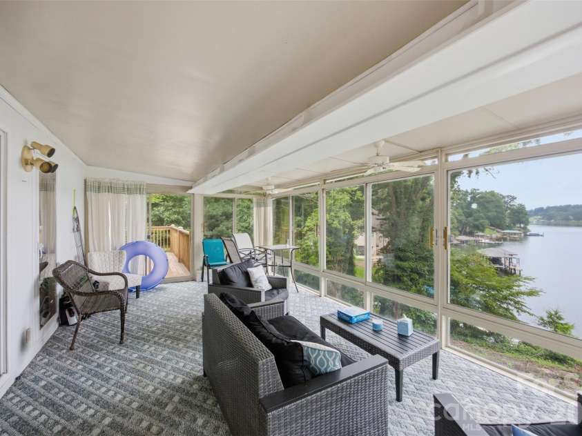 7016 Hyde Street, Sherrills Ford, NC 28673.  MLS# CAR4409956, YatesRealty ID 42495. Sunporch with awesome Lake View Main Level
