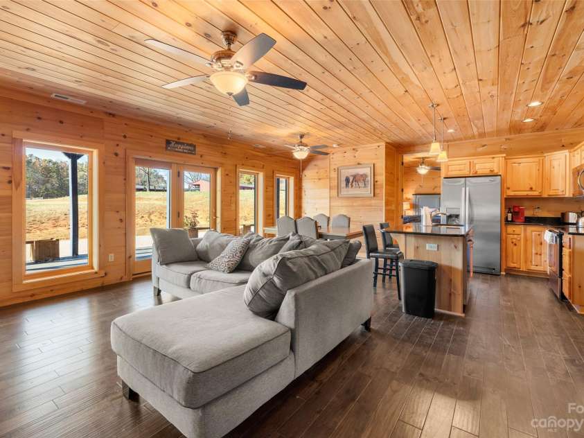 1642 Smith Waldrop Road, Mill Spring, NC 28756.  MLS# CAR4089037, YatesRealty ID 425. Lower Level Open Floor Plan 