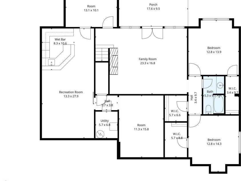150 William Gilbert Loop, Rutherfordton, NC 28139.  MLS# CAR4342892, YatesRealty ID 4252. Main Level Floorplan