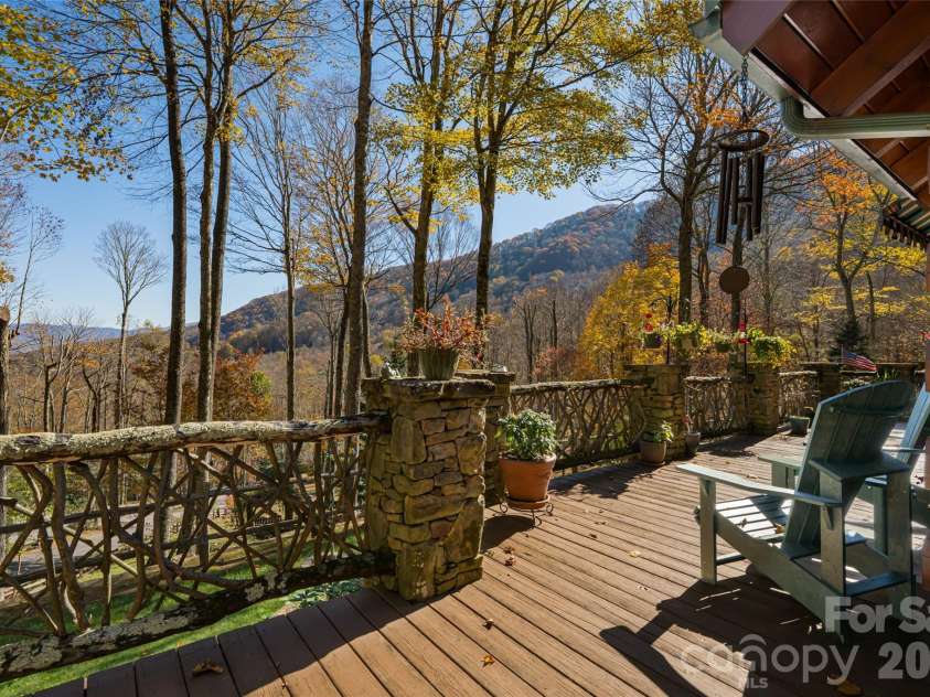 580 Flying Hawk Trail, Waynesville, NC 28786.  MLS# CAR4410856, YatesRealty ID 42522. Year round long range views