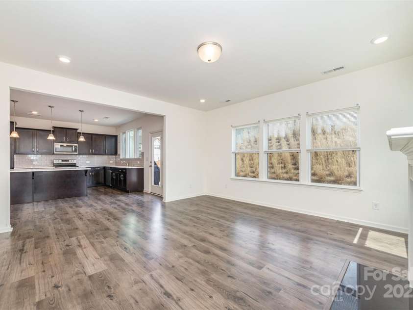 2522 Andes Drive, Statesville, NC 28625.  MLS# CAR4238678, YatesRealty ID 4254. Open Floor Plan view to the Kitchen from the Family Room