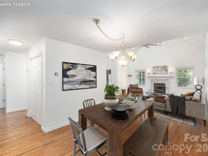 602 Hidden Springs Drive, Asheville, NC 28804.  MLS# CAR4401344, YatesRealty ID 42558. Dining Area - virtually staged