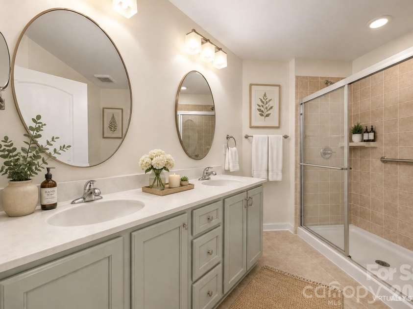 274 Lone Oak Circle, Rock Hill, SC 29732.  MLS# CAR4398102, YatesRealty ID 42568. Virtually staged primary bathroom