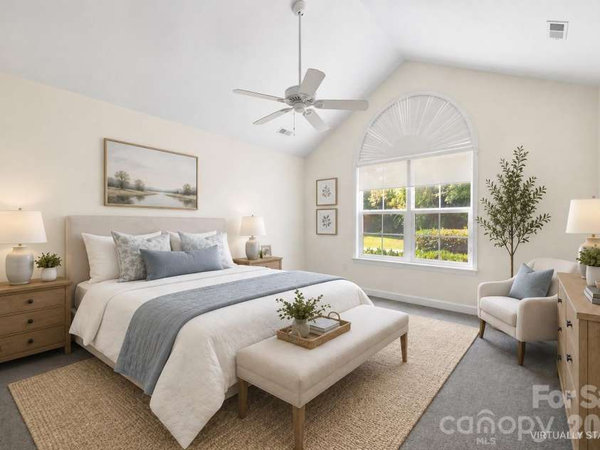 274 Lone Oak Circle, Rock Hill, SC 29732.  MLS# CAR4398102, YatesRealty ID 42568. Virtually staged primary bedroom