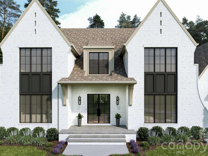 125 Randstone Court, Charlotte, NC 28211.  MLS# CAR4329471, YatesRealty ID 4258. Exterior visual representation of the home design, reflecting proposed exterior features.