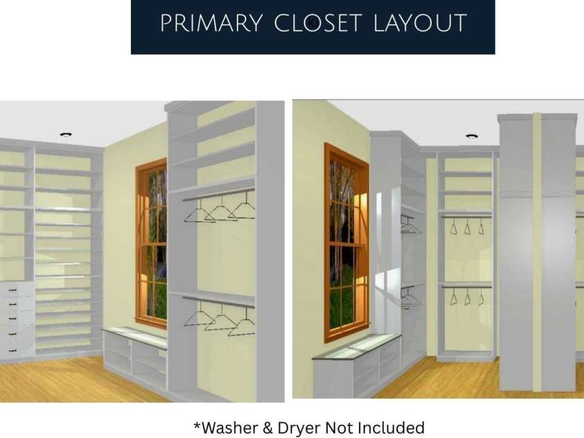 125 Randstone Court, Charlotte, NC 28211.  MLS# CAR4329471, YatesRealty ID 4258. Primary Closet Visual - Washer & Dryer Hook up included in Closet. 