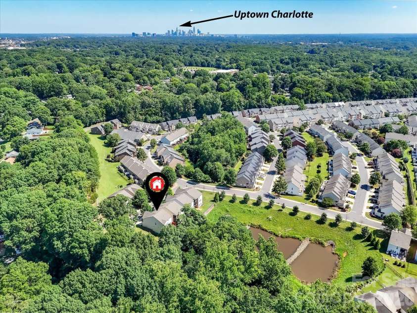 1806 Sunchaser Lane, Charlotte, NC 28210.  MLS# CAR4407057, YatesRealty ID 42588. Aerial View