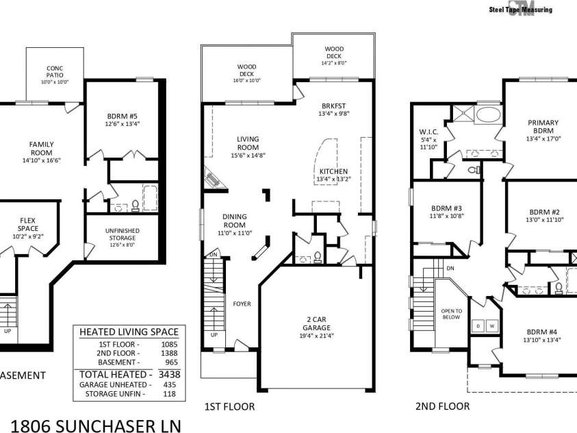 1806 Sunchaser Lane, Charlotte, NC 28210.  MLS# CAR4407057, YatesRealty ID 42588. Floor Plan