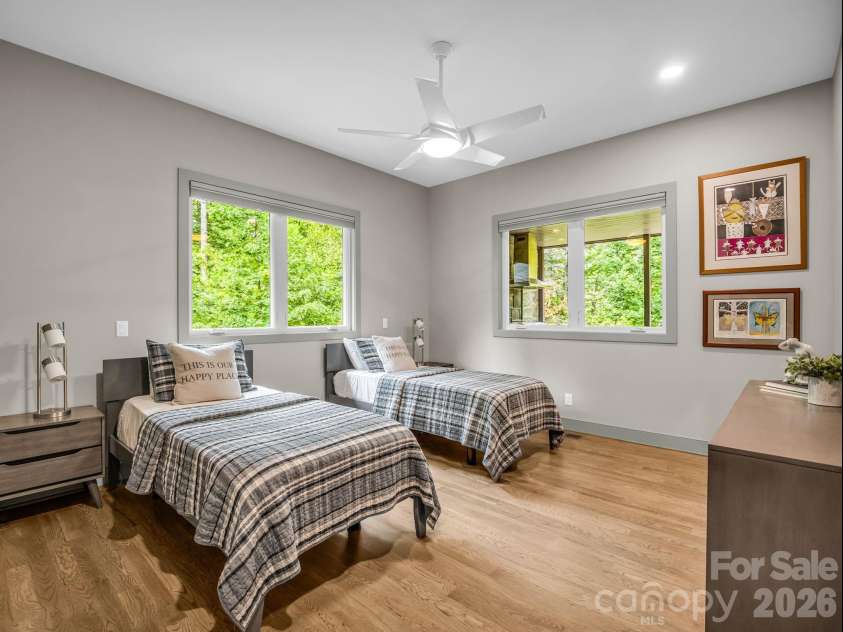 55 Pheasant Branch Court, Hendersonville, NC 28739.  MLS# CAR4406624, YatesRealty ID 42595. Bedroom 2 on main level.