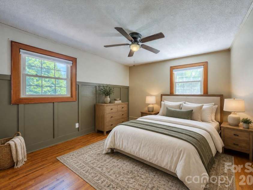 2150 Nc 80 Highway, Bakersville, NC 28705.  MLS# CAR4411879, YatesRealty ID 42615. Virtually staged primary bedroom