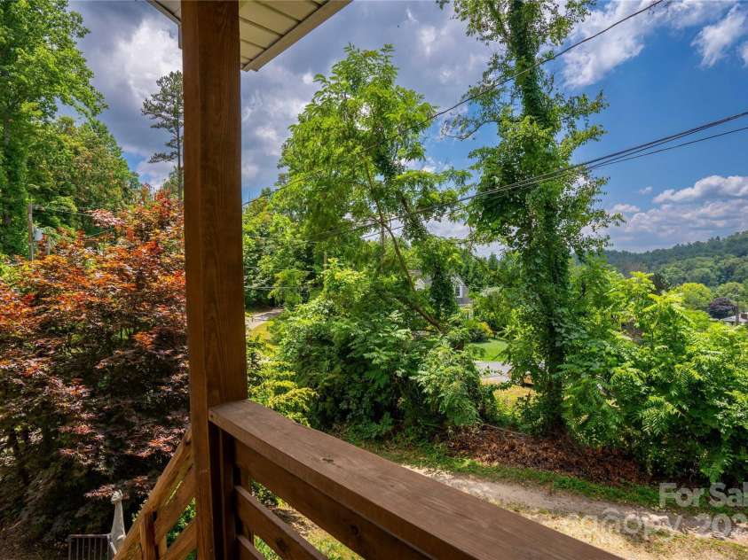 5 Koenig Way, Asheville, NC 28804.  MLS# CAR4280267, YatesRealty ID 4263. From small deck at front door.