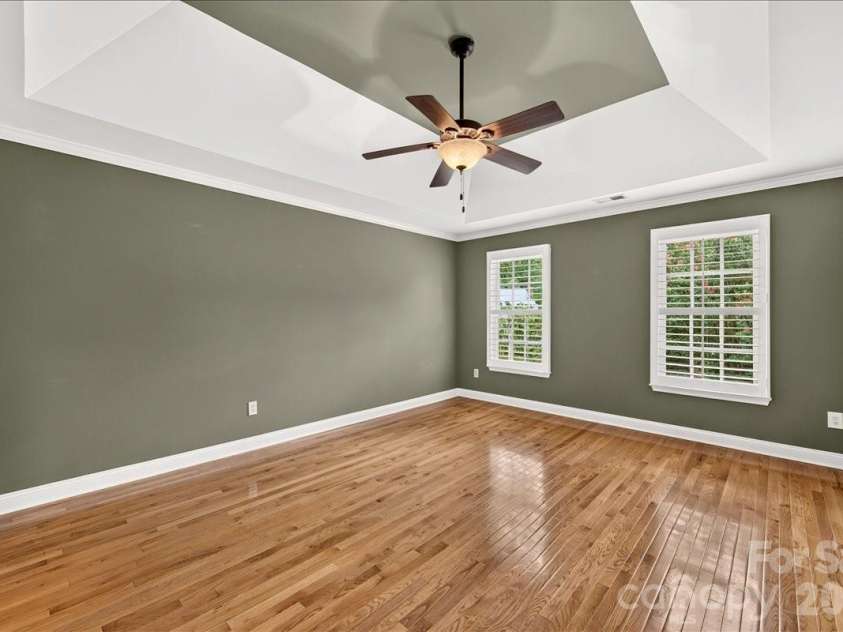1308 Rockfish Drive, Matthews, NC 28105.  MLS# CAR4403442, YatesRealty ID 42691. Primary Room with Trey Ceiling