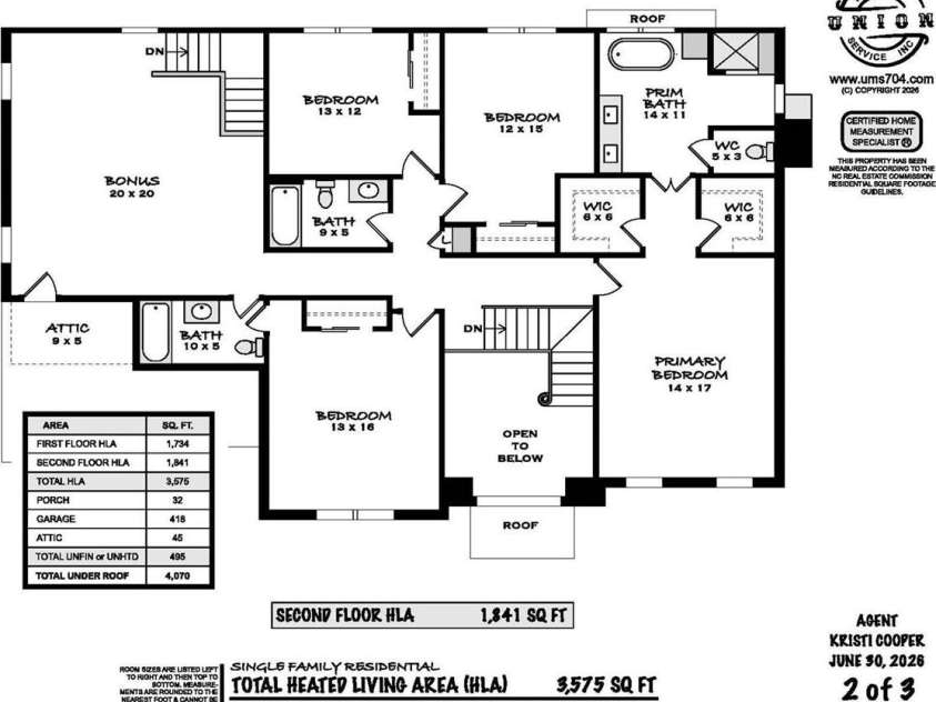 1308 Rockfish Drive, Matthews, NC 28105.  MLS# CAR4403442, YatesRealty ID 42691. Second Floor