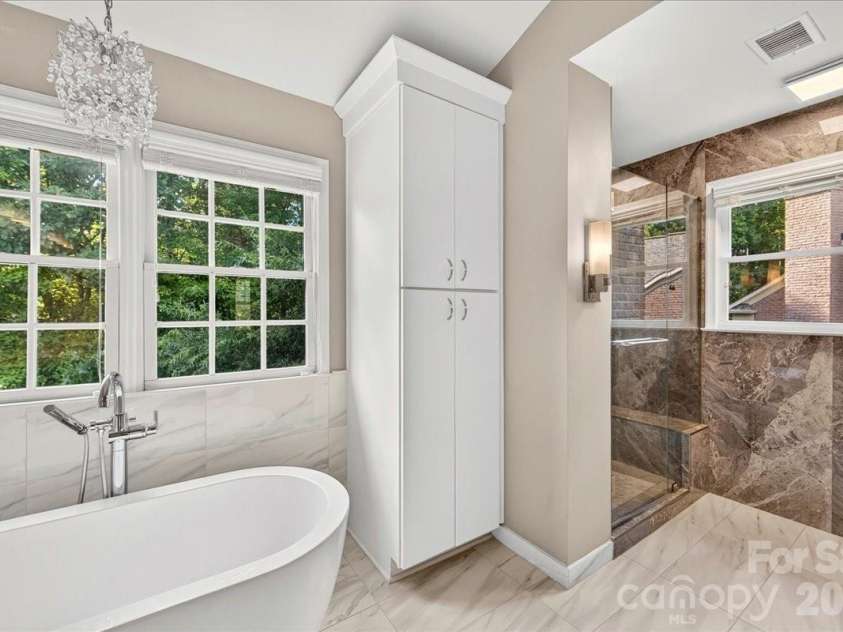 1308 Rockfish Drive, Matthews, NC 28105.  MLS# CAR4403442, YatesRealty ID 42691. Walk-in Shower