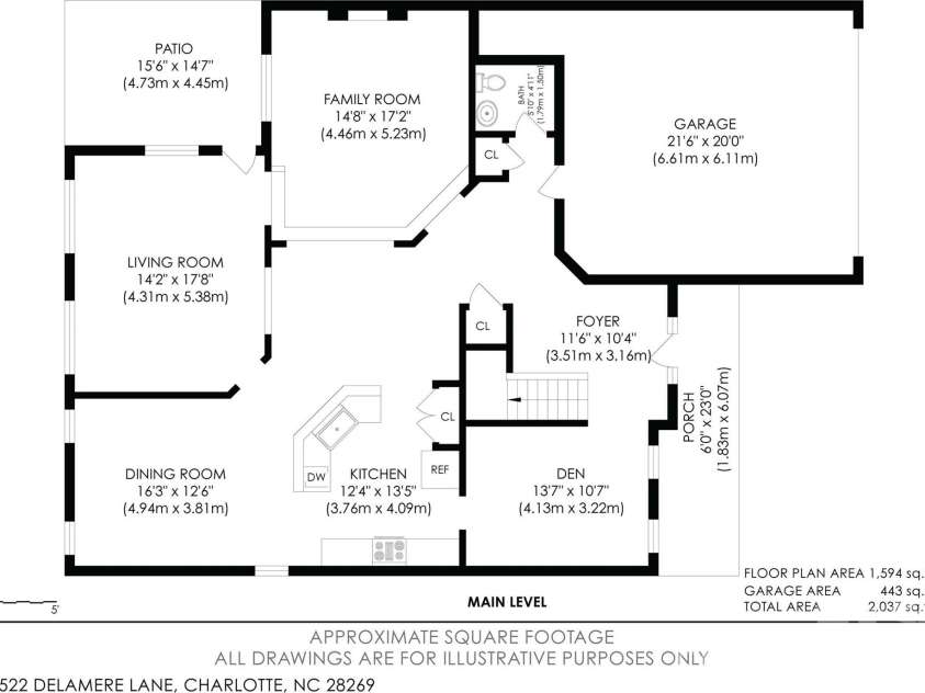 8522 Delamere Lane, Charlotte, NC 28269.  MLS# CAR4402618, YatesRealty ID 42715. 