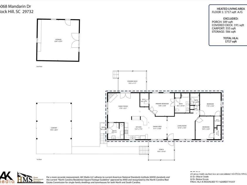 6860 Mandarin Drive, Rock Hill, SC 29732.  MLS# CAR4412258, YatesRealty ID 42721. Floor Plan