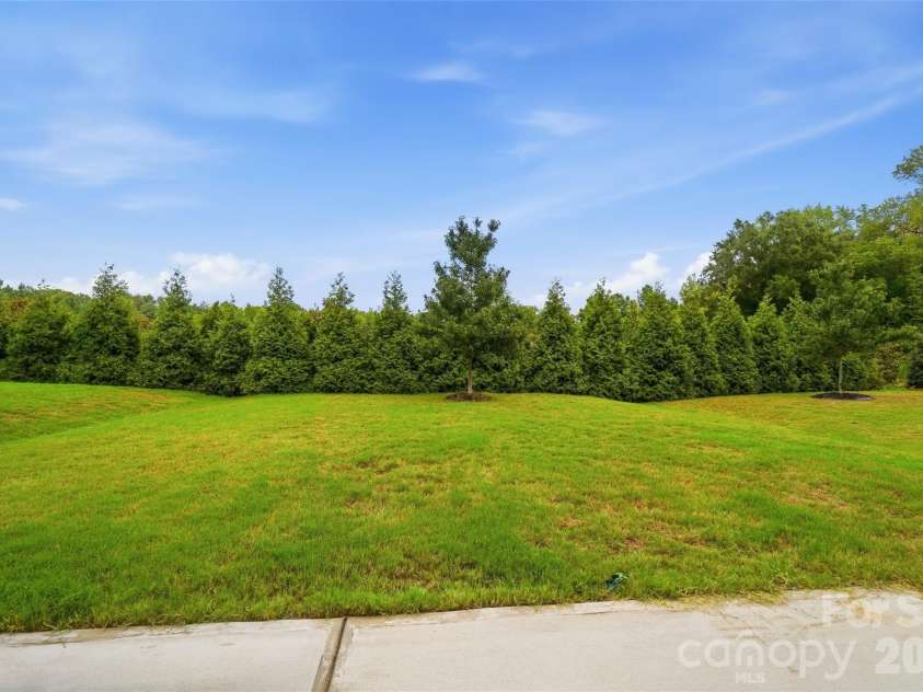 437 Caleb Street, Monroe, NC 28110.  MLS# CAR4407265, YatesRealty ID 42738. Expansive backyard with a lush lawn and mature tree line for added privacy.