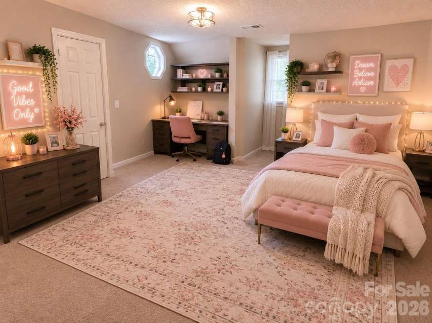 271 Ikerd Drive, Concord, NC 28025.  MLS# CAR4396759, YatesRealty ID 4274. Virtually staged Bedroom 2