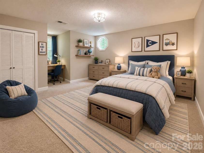 271 Ikerd Drive, Concord, NC 28025.  MLS# CAR4396759, YatesRealty ID 4274. Virtually staged bedroom 3