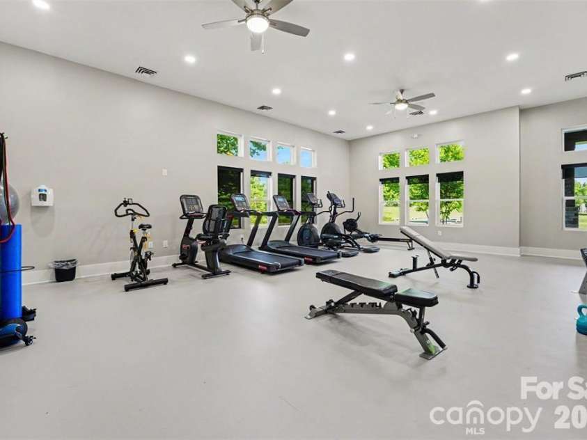 8621 Sequoia Grove Lane, Charlotte, NC 28214.  MLS# CAR4407064, YatesRealty ID 42751. New, dedicated gym space.