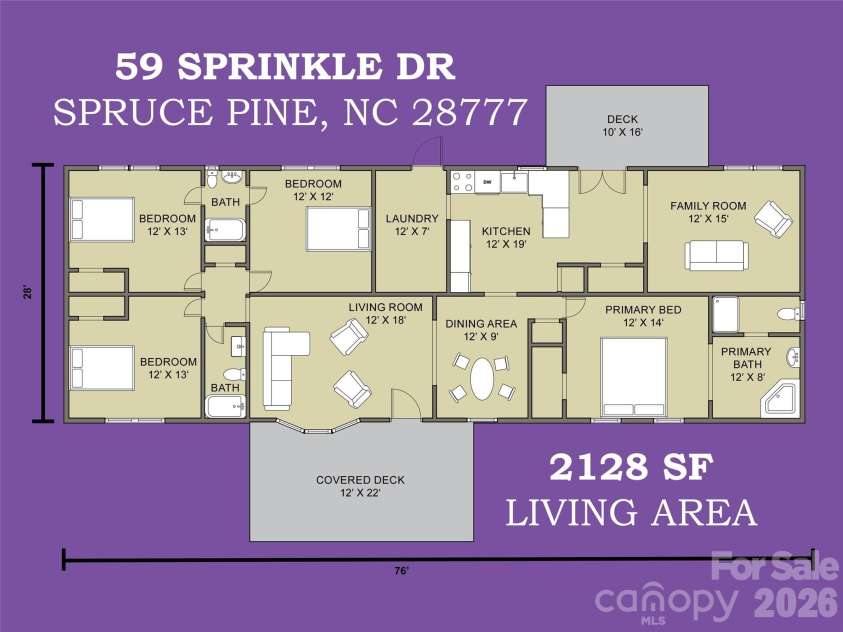 59 Sprinkle Drive, Spruce Pine, NC 28777.  MLS# CAR4405242, YatesRealty ID 42759. 
