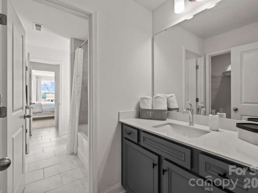 3030 Grandiose Drive, Indian Trail, NC 28079.  MLS# CAR4412865, YatesRealty ID 42766. Bath 2nd. Fl. - Model Home Photo for Reference Only.