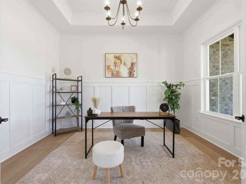 4748 Polk Ford Road, Stanfield, NC 28163.  MLS# CAR4355443, YatesRealty ID 4280. *representative photo- office w/ tray ceiling
