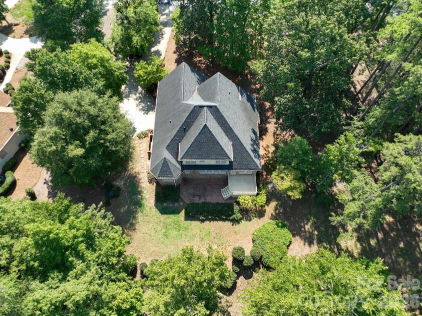 205 Piney Grove Point, New London, NC 28127.  MLS# CAR4409466, YatesRealty ID 42859. Aerial Rear View