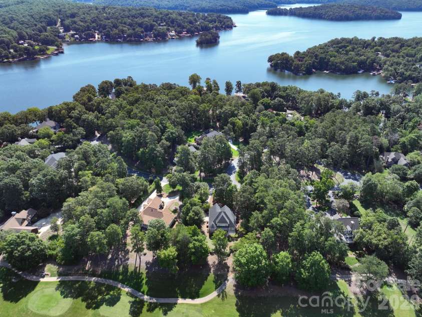 205 Piney Grove Point, New London, NC 28127.  MLS# CAR4409466, YatesRealty ID 42859. Aerial Rear View