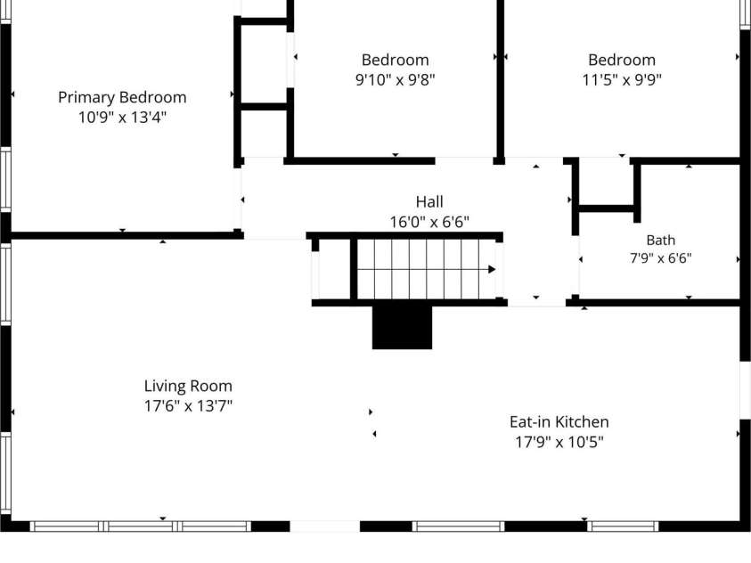 1518 11th Street, Hickory, NC 28601.  MLS# CAR4410001, YatesRealty ID 42860. Main level floorplan and room dimensions!
