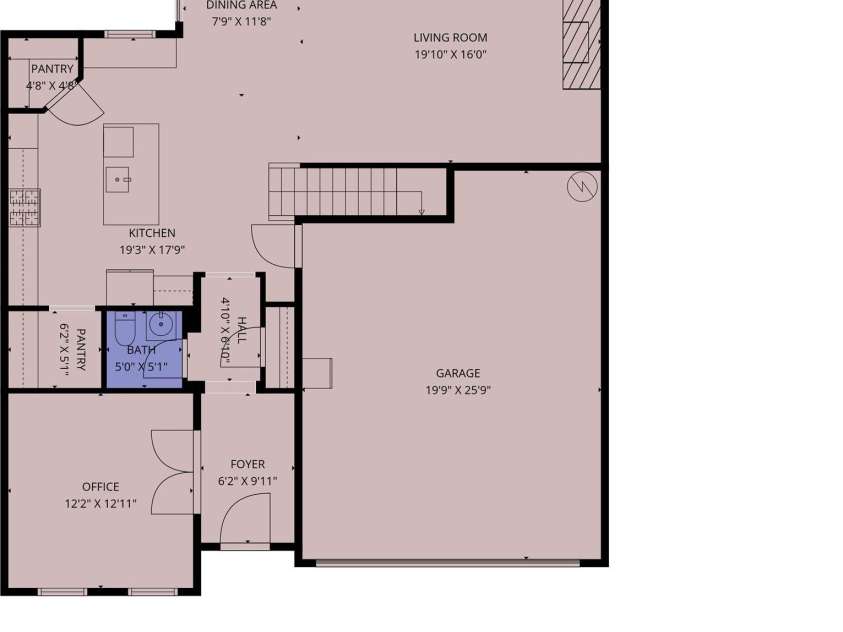 262 Abersham Drive, Mooresville, NC 28115.  MLS# CAR4409392, YatesRealty ID 42916. Detailed floor plan - main floor.