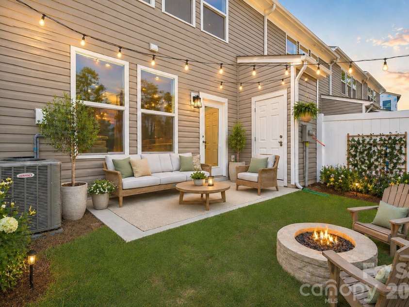 7629 Ethora Way, Charlotte, NC 28216.  MLS# CAR4382642, YatesRealty ID 42932. Backyard - Digital Representation.