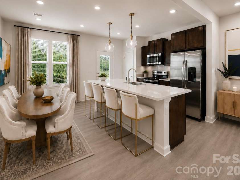 7629 Ethora Way, Charlotte, NC 28216.  MLS# CAR4382642, YatesRealty ID 42932. Dining Area & Kitchen - Digital Representation.