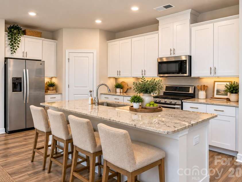 12441 Stoneybrook Station Parkway, Huntersville, NC 28078.  MLS# CAR4417855, YatesRealty ID 42949. Kitchen - staged