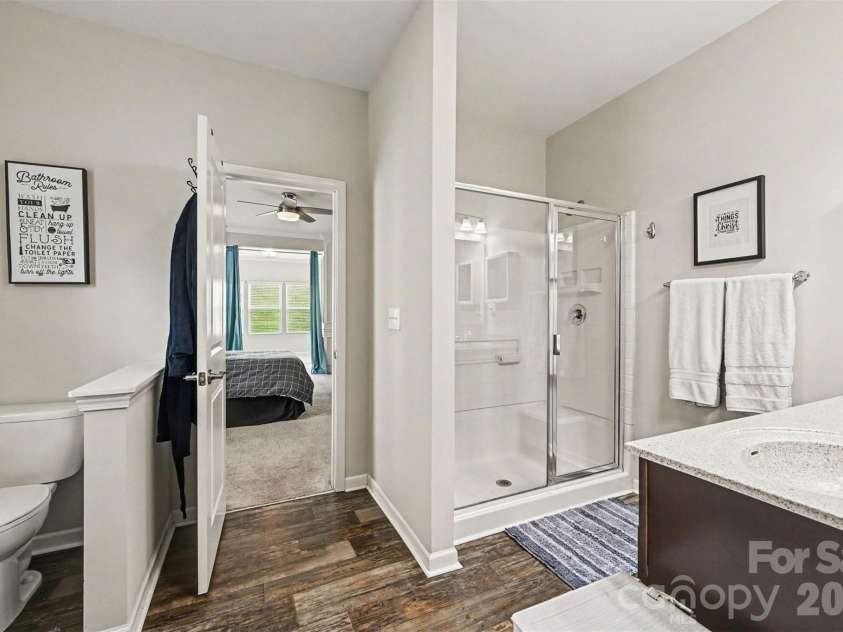2316 Celandine Way, Tega Cay, SC 29708.  MLS# CAR4408593, YatesRealty ID 42952. Downstairs primary bathroom