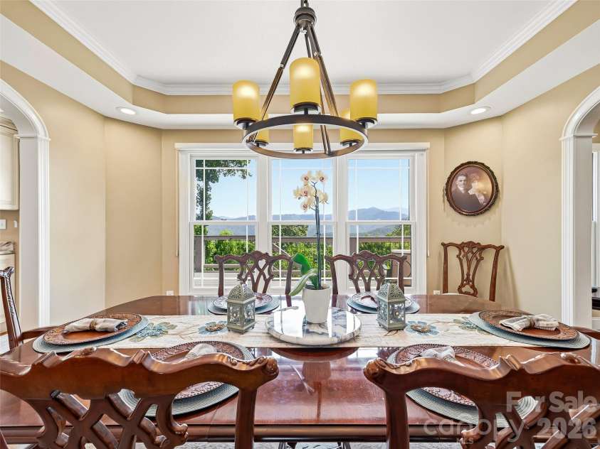 15 Patton Circle, Asheville, NC 28804.  MLS# CAR4402292, YatesRealty ID 42980. Imagine these views while dining!