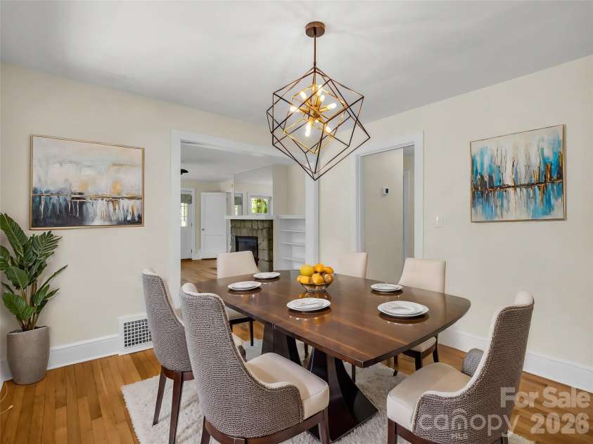 117 Whitney Avenue, Tryon, NC 28782.  MLS# CAR4400518, YatesRealty ID 42984. Virtually staged dining area